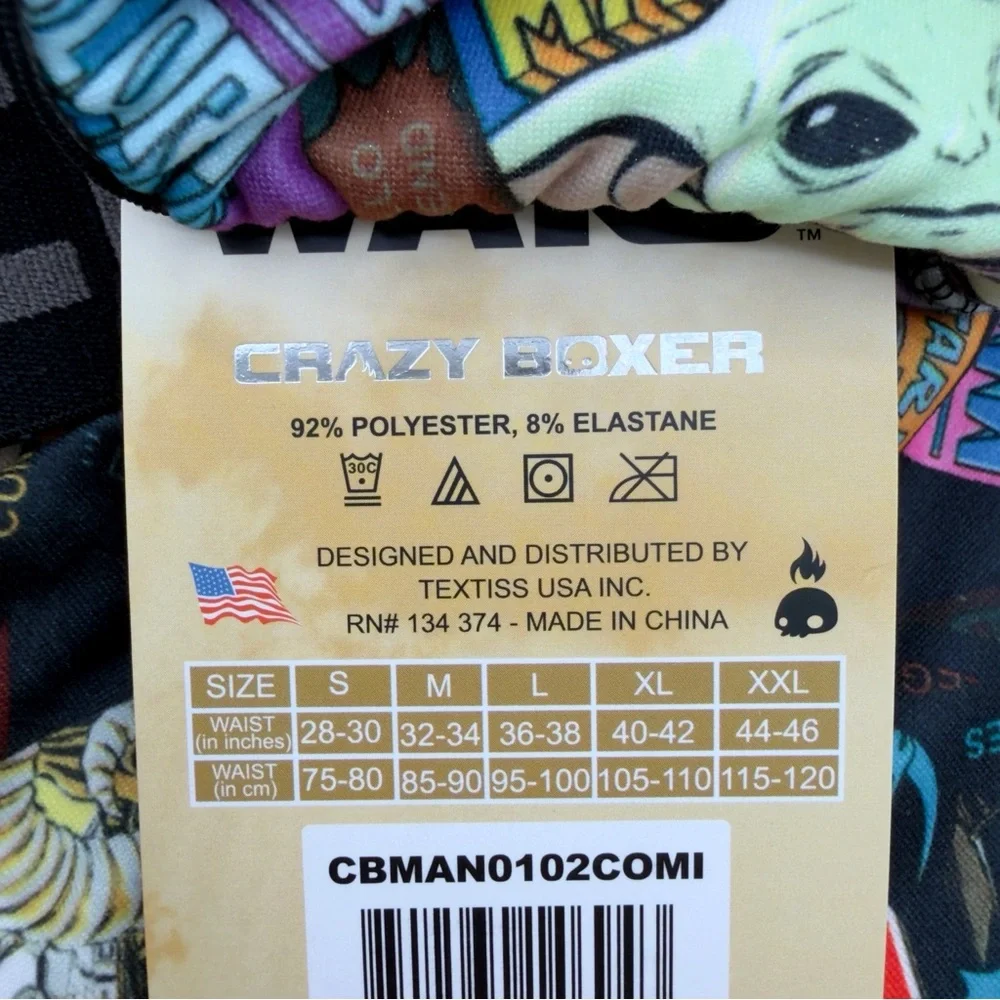Star Wars The Mandalorian Crazy Boxer Briefs Mens Large Underwear Disney NWT New